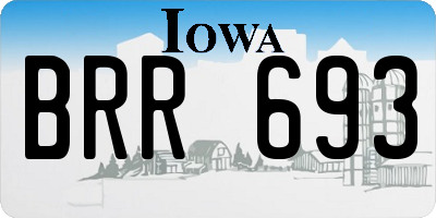 IA license plate BRR693
