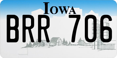IA license plate BRR706