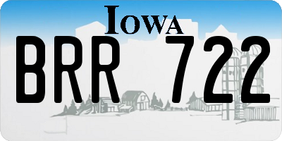 IA license plate BRR722
