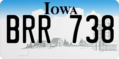 IA license plate BRR738