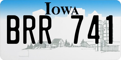 IA license plate BRR741