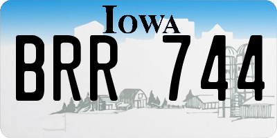 IA license plate BRR744