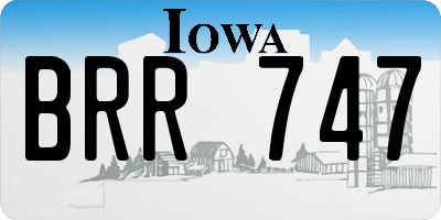 IA license plate BRR747