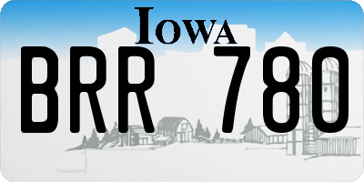 IA license plate BRR780