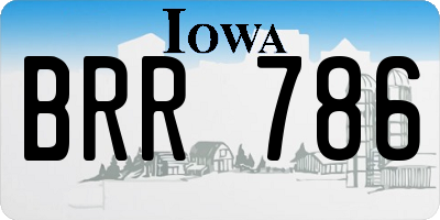 IA license plate BRR786