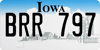IA license plate BRR797