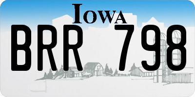 IA license plate BRR798