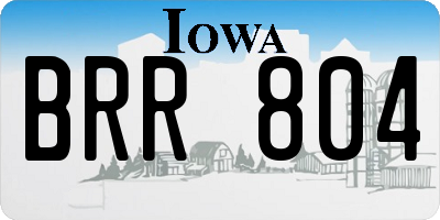 IA license plate BRR804