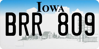 IA license plate BRR809
