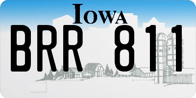 IA license plate BRR811