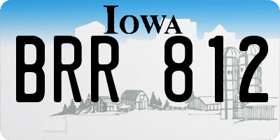 IA license plate BRR812