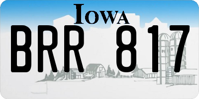 IA license plate BRR817