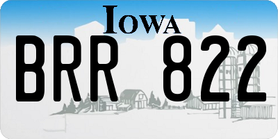 IA license plate BRR822