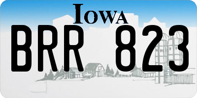 IA license plate BRR823