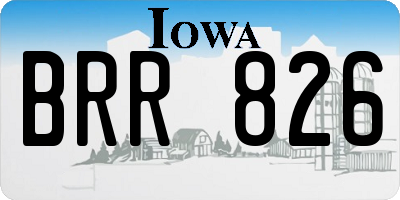 IA license plate BRR826