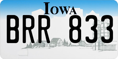 IA license plate BRR833