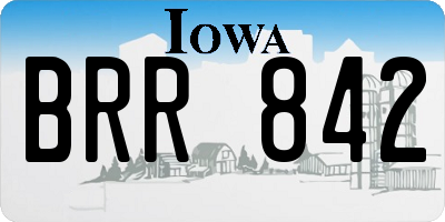 IA license plate BRR842