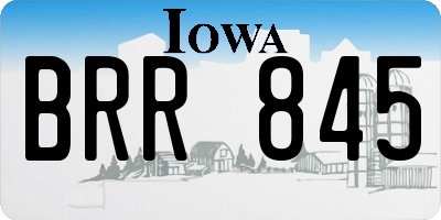 IA license plate BRR845