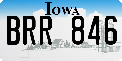 IA license plate BRR846