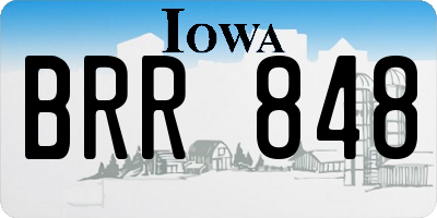 IA license plate BRR848