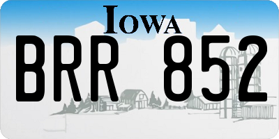 IA license plate BRR852