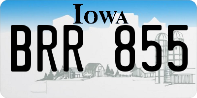 IA license plate BRR855