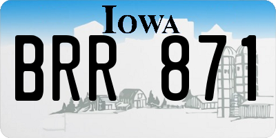 IA license plate BRR871