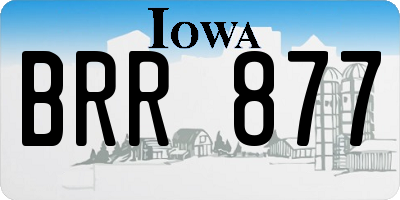 IA license plate BRR877