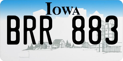 IA license plate BRR883