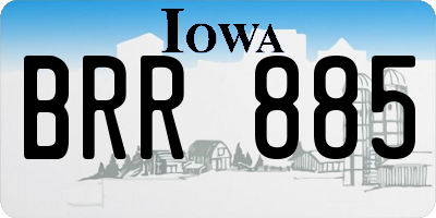 IA license plate BRR885