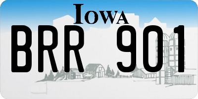 IA license plate BRR901