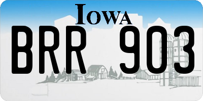 IA license plate BRR903