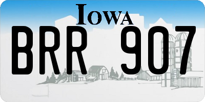 IA license plate BRR907
