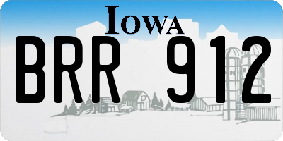 IA license plate BRR912