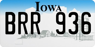 IA license plate BRR936