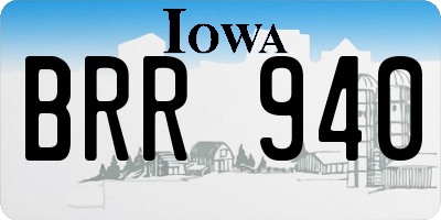 IA license plate BRR940