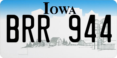 IA license plate BRR944