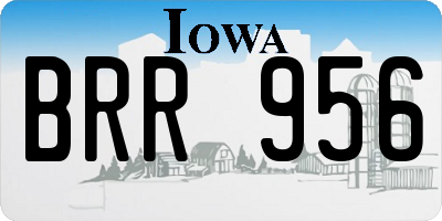 IA license plate BRR956