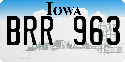 IA license plate BRR963