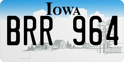 IA license plate BRR964