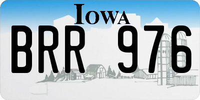 IA license plate BRR976