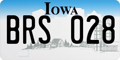 IA license plate BRS028
