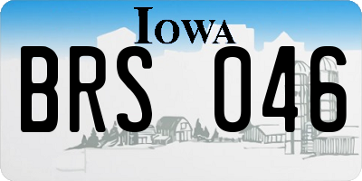 IA license plate BRS046