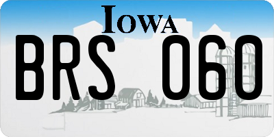 IA license plate BRS060