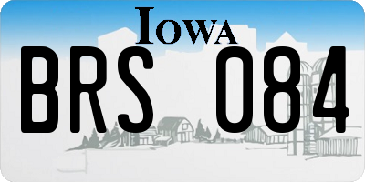 IA license plate BRS084