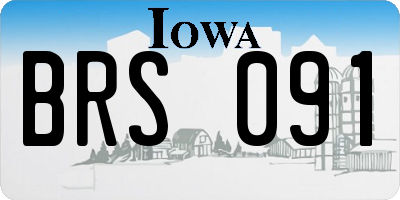 IA license plate BRS091