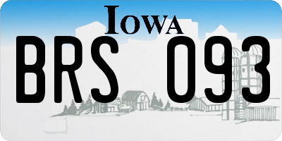 IA license plate BRS093