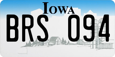 IA license plate BRS094