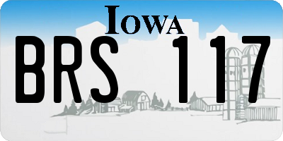 IA license plate BRS117