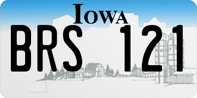 IA license plate BRS121